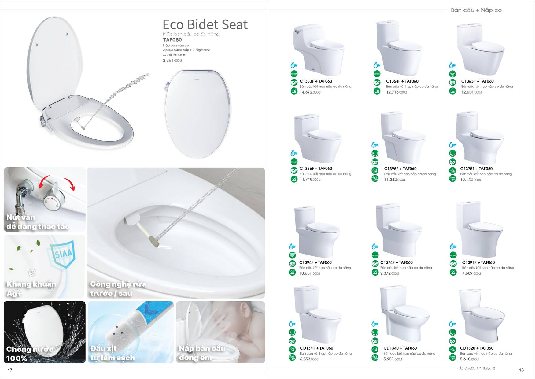 Thiết bị vệ sinh CAESAR Catalogue và Bảng giá mới nhất 2025 /Page 10